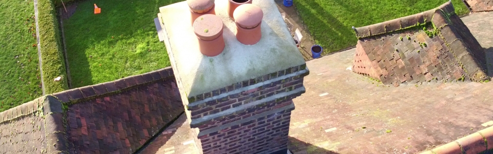 Chimney stack from the air