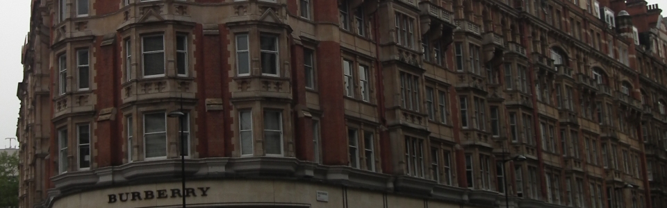 Burberry brick and stone building facade