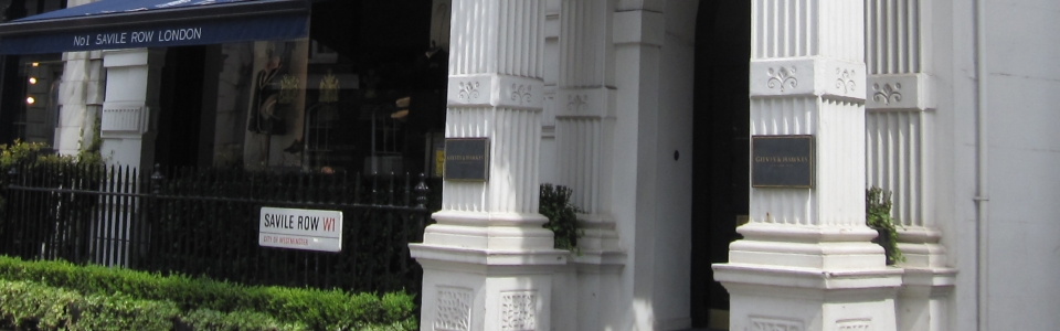 No.1 Saville Row stone building facade